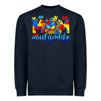Navy Mom Autism life Heavyweight Sweatshirt - CowGirlArtShop