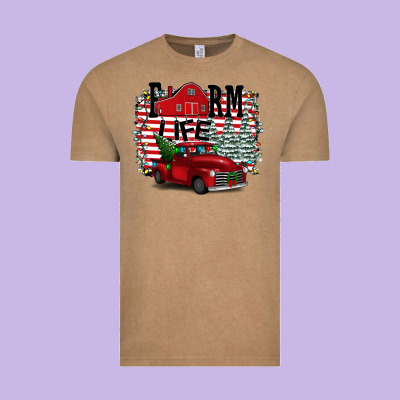 Farm Life Christmas Vintage Tee Designed By Bettercallsaul