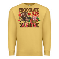 Antique Gold Chcolate is my Valentine Premium Sweatshirt - CowhideDigitalArt