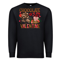 Black Chcolate is my Valentine Premium Sweatshirt - CowhideDigitalArt