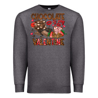 Charcoal Heather Chcolate is my Valentine Premium Sweatshirt - CowhideDigitalArt
