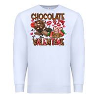 White Chcolate is my Valentine Premium Sweatshirt - CowhideDigitalArt