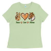Matcha Peace Love Horses Ladies Tee - Jasminsmagicworld