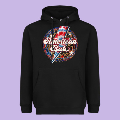 Western American Babe Patriotic Heavyweight Hoodie Designed By Lillyallendesigns