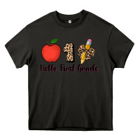 Asphalt hello first grade leopard 3200x2400 Heavy Core Tee - AdoDesignShop