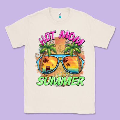 Hot Mom Summer Classic Tee Designed By Barkaloodesign