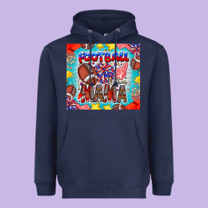 Football Mama Heavyweight Hoodie Designed By Cowhidedigitalart