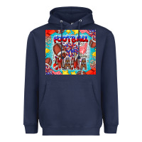Navy Football Mama Heavyweight Hoodie - CowhideDigitalArt