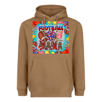 Toasted Coconut Football Mama Heavyweight Hoodie - CowhideDigitalArt