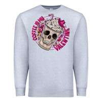 Heather Grey Coffee is my Valentine Premium Sweatshirt - CowhideDigitalArt