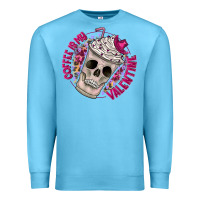 Ocean Blue Coffee is my Valentine Premium Sweatshirt - CowhideDigitalArt
