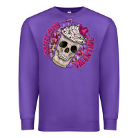 Purple Coffee is my Valentine Premium Sweatshirt - CowhideDigitalArt