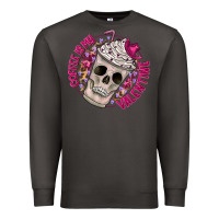 Smoke Coffee is my Valentine Premium Sweatshirt - CowhideDigitalArt