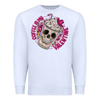 White Coffee is my Valentine Premium Sweatshirt - CowhideDigitalArt