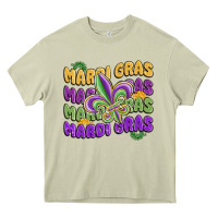 Mardi Gras With Fleur De Lis Heavy Core Tee | Teevron