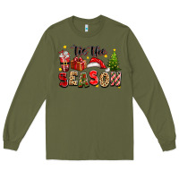 Army Green tis the season christmas Long Sleeve Tee - texasbilliewilder
