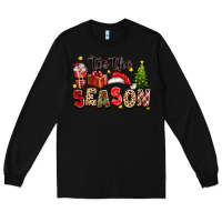 Black tis the season christmas Long Sleeve Tee - texasbilliewilder