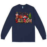 Navy tis the season christmas Long Sleeve Tee - texasbilliewilder