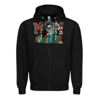 Black Mom life skull Mother's Day Zipper Hoodie - FaDigitalArtStudio
