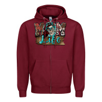 Burgundy Mom life skull Mother's Day Zipper Hoodie - FaDigitalArtStudio