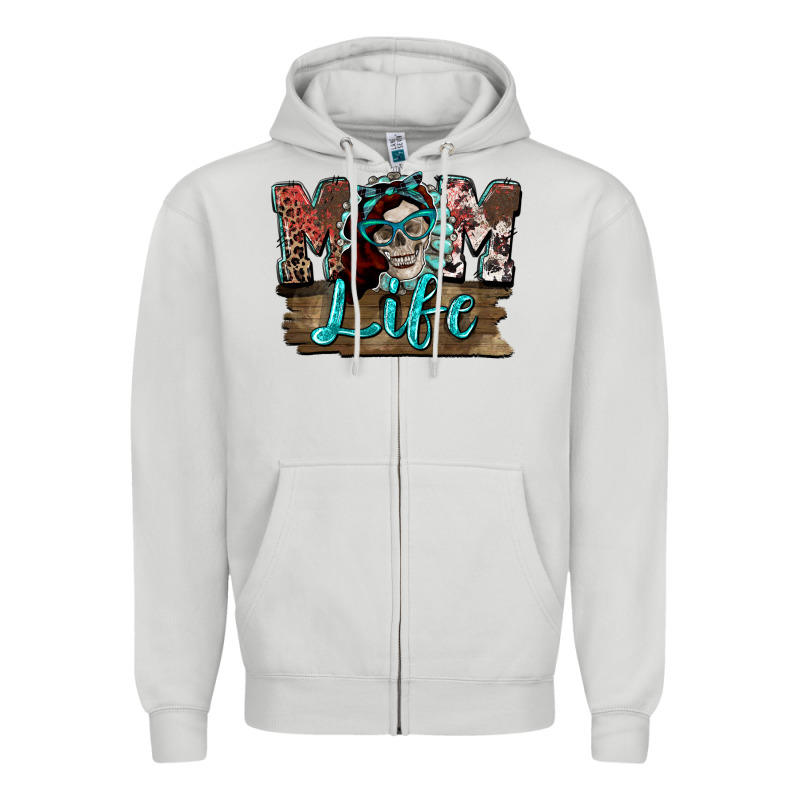 Mom Life Skull Mother's Day Zipper Hoodie by FaDigitalArtStudio | Teevron
