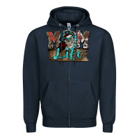 Navy Mom life skull Mother's Day Zipper Hoodie - FaDigitalArtStudio