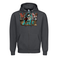 Smoke Mom life skull Mother's Day Zipper Hoodie - FaDigitalArtStudio
