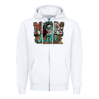 White Mom life skull Mother's Day Zipper Hoodie - FaDigitalArtStudio