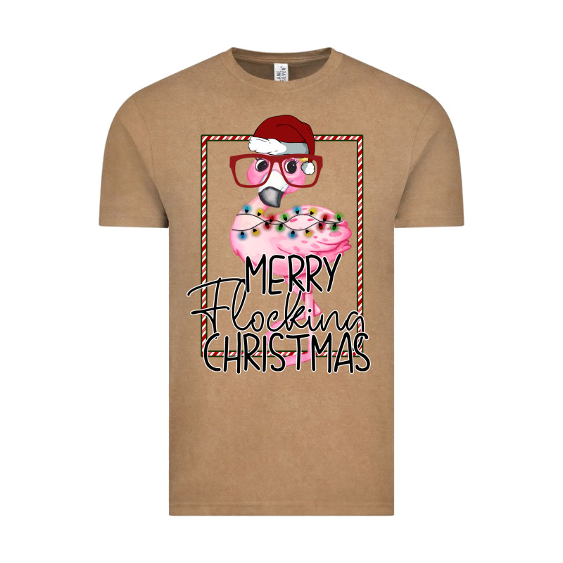 Merryy Flocking Christmas Flamingo Vintage Tee by Bettercallsaul | Teevron