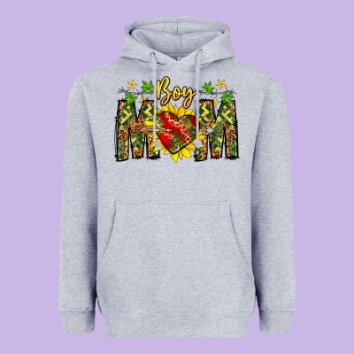 Boy Mom Heavyweight Hoodie Designed By Cowhidedigitalart
