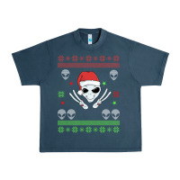 Midnight Navy alien ugly christmas Urban Heavy Tee - Bettercallsaul