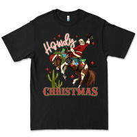 Black howdy christmas cowboy santa Premium Tee - MaliasSmallBusiness