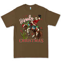 Cacao howdy christmas cowboy santa Premium Tee - MaliasSmallBusiness