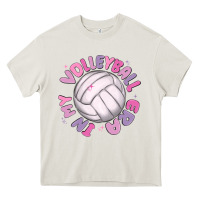 Cream in my volleyball era Heavy Core Tee - MaliasSmallBusiness