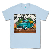 Dusty Blue western farm truck cactus and sunflowers Classic Tee - Jasminsmagicworld
