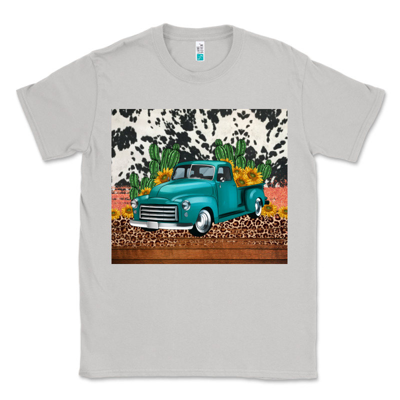 Western Farm Truck Cactus And Sunflowers Classic Tee by Jasminsmagicworld | Teevron