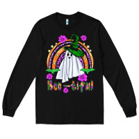 Black Boo-tiful ghost Long Sleeve Tee - NancyCooperArtShop
