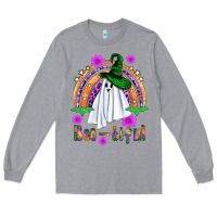 Heather Grey Boo-tiful ghost Long Sleeve Tee - NancyCooperArtShop
