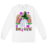 White Boo-tiful ghost Long Sleeve Tee - NancyCooperArtShop