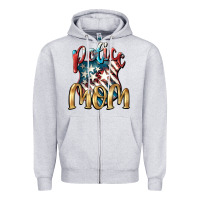 Heather Grey Police mom Mother's Day Zipper Hoodie - FaDigitalArtStudio