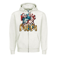 Oatmeal Heather Police mom Mother's Day Zipper Hoodie - FaDigitalArtStudio