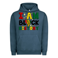 Pigment Midnight Navy i am black history Urban Hoodie - Artiststas