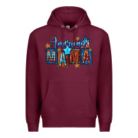 Burgundy American mama Mother's Day Premium Hoodie - FaDigitalArtStudio