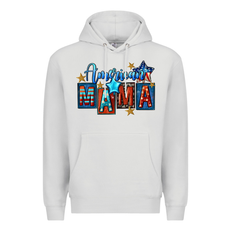 American Mama Mother's Day Premium Hoodie by FaDigitalArtStudio | Teevron