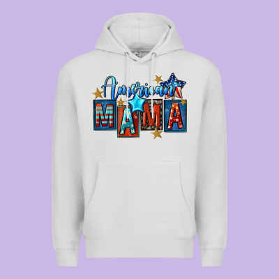 American Mama Mother's Day Premium Hoodie Designed By Fadigitalartstudio