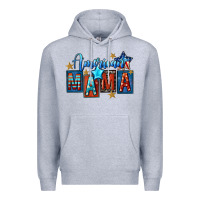 Heather Grey American mama Mother's Day Premium Hoodie - FaDigitalArtStudio