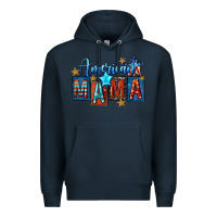 Navy American mama Mother's Day Premium Hoodie - FaDigitalArtStudio