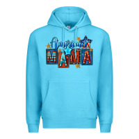 Ocean Blue American mama Mother's Day Premium Hoodie - FaDigitalArtStudio