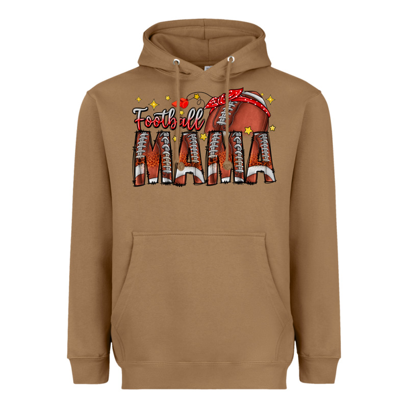 Football Mama Heavyweight Hoodie by CowhideDigitalArt | Teevron