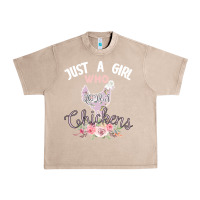 French Oak Just a girl who loves chickens Urban Heavy Tee - Bettercallsaul